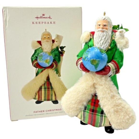 Hallmark 2019 FATHER CHRISTMAS Keepsake Ornament 16th in Series Globe Dove Box - Picture 1 of 15